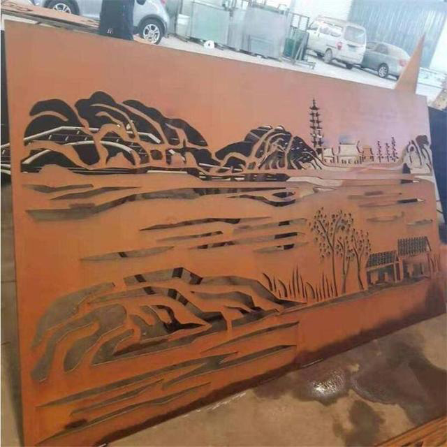 长宁耐候钢屏风